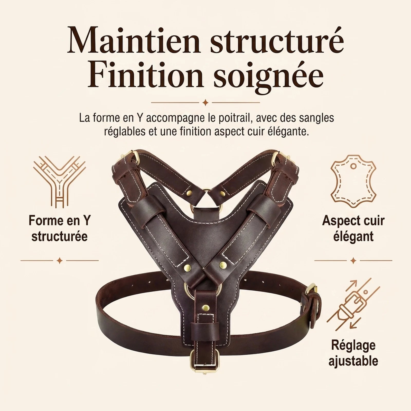 Harnais Chien Poignee Cuir - benefice principal v2