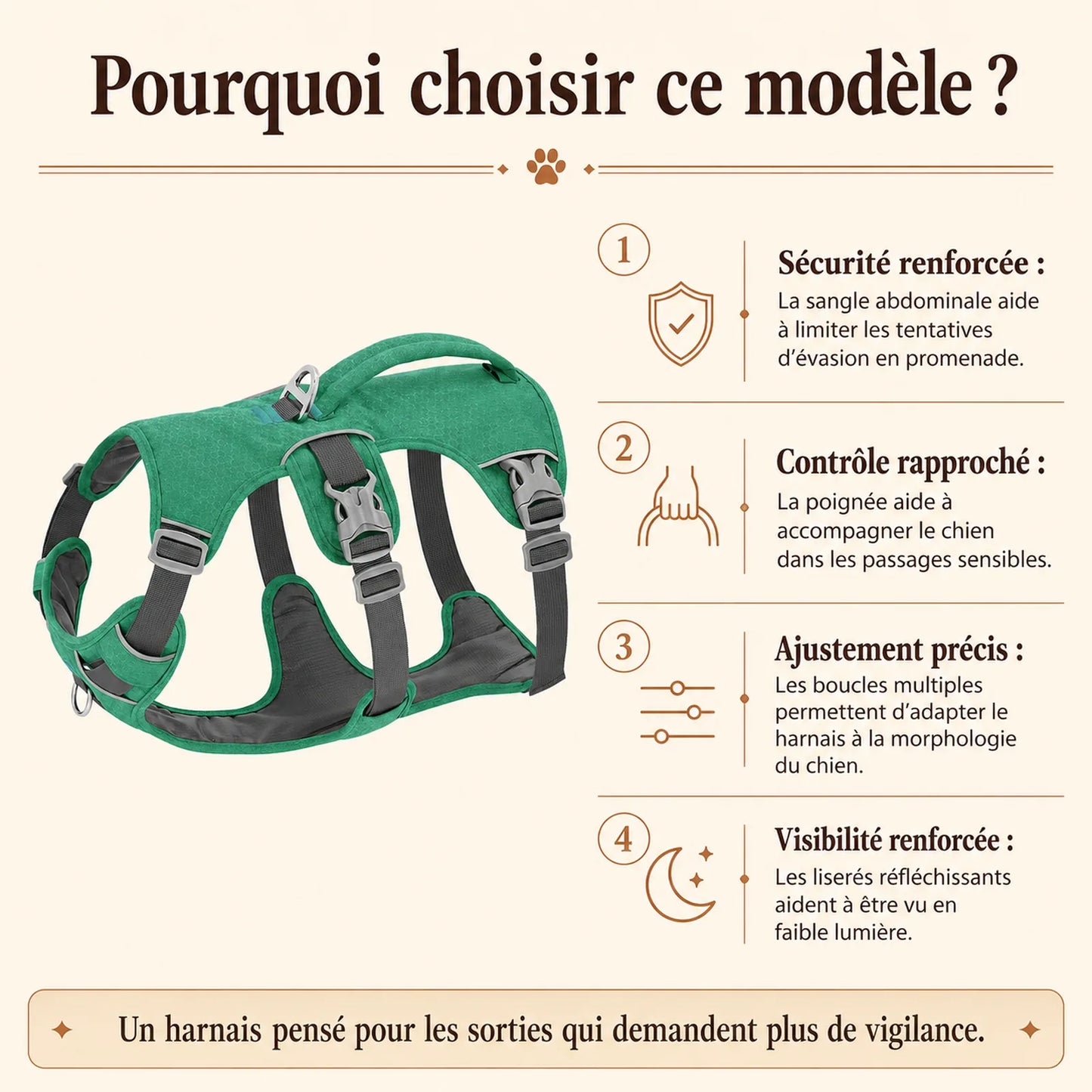 harnais chien poignee maintien renforce pourquoi choisir ce modele