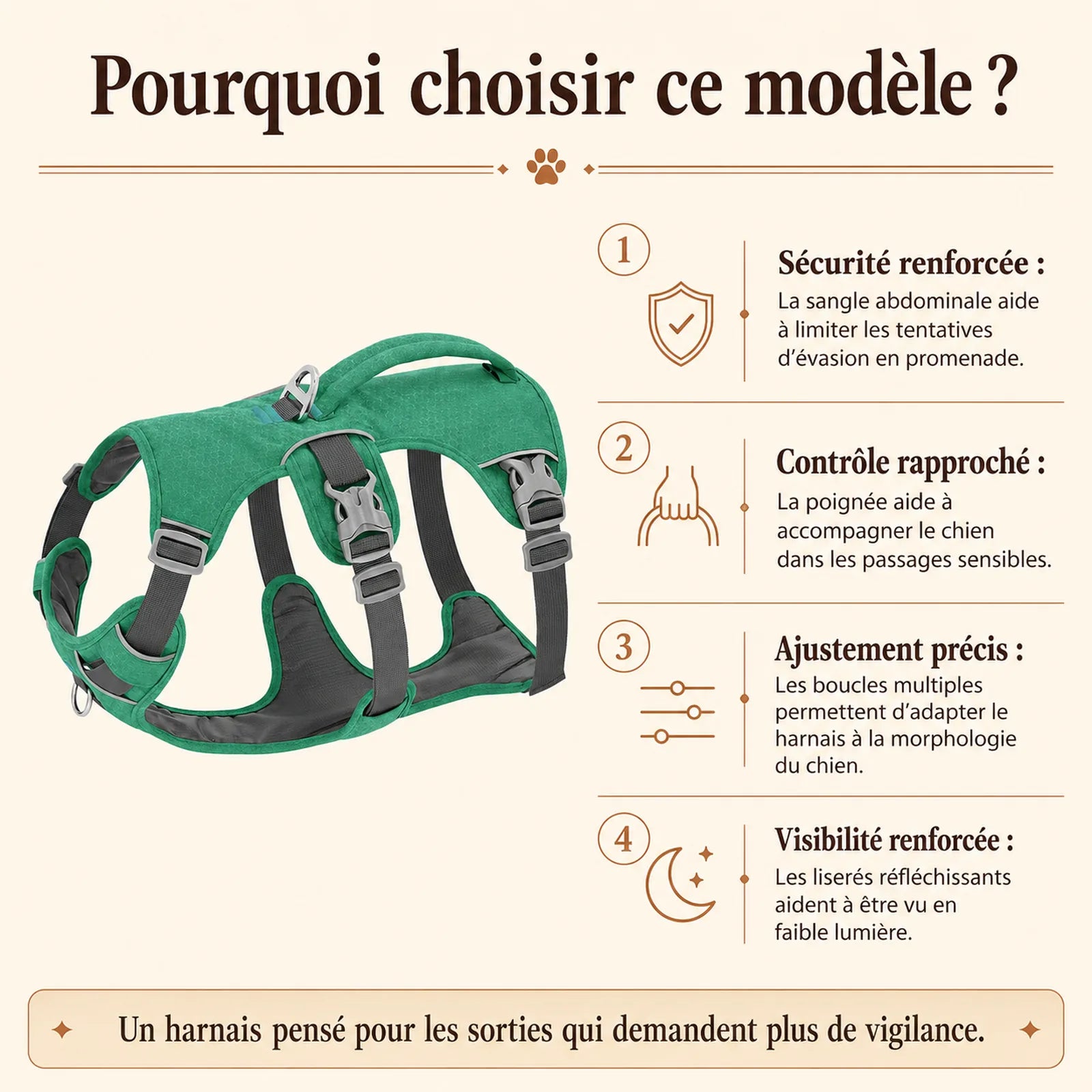harnais chien poignee maintien renforce pourquoi choisir ce modele