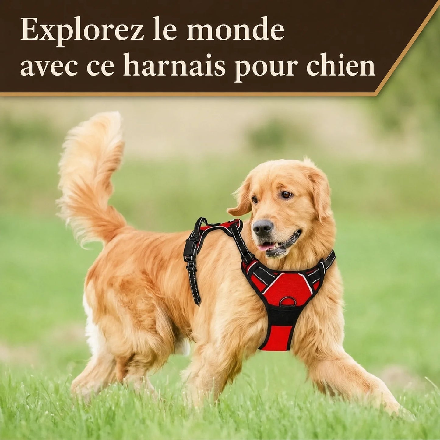 Harnais Chien Poignée Polyvalent - Explorez le monde