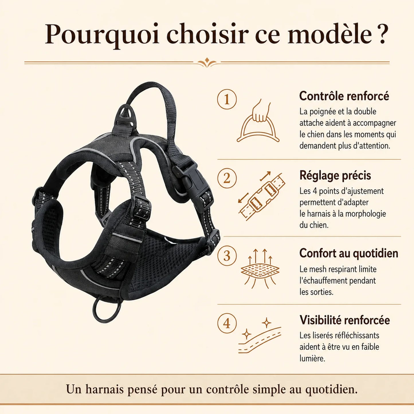 harnais chien poignee polyvalent pourquoi choisir ce modele