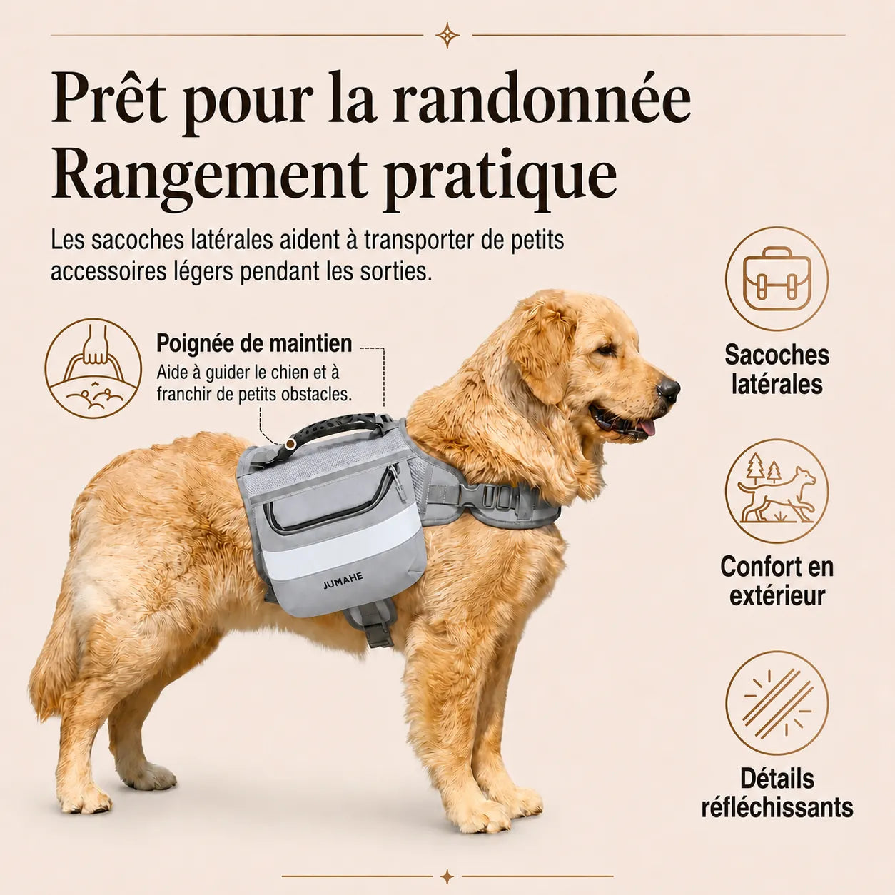 Harnais Randonnée Sacoche Gris