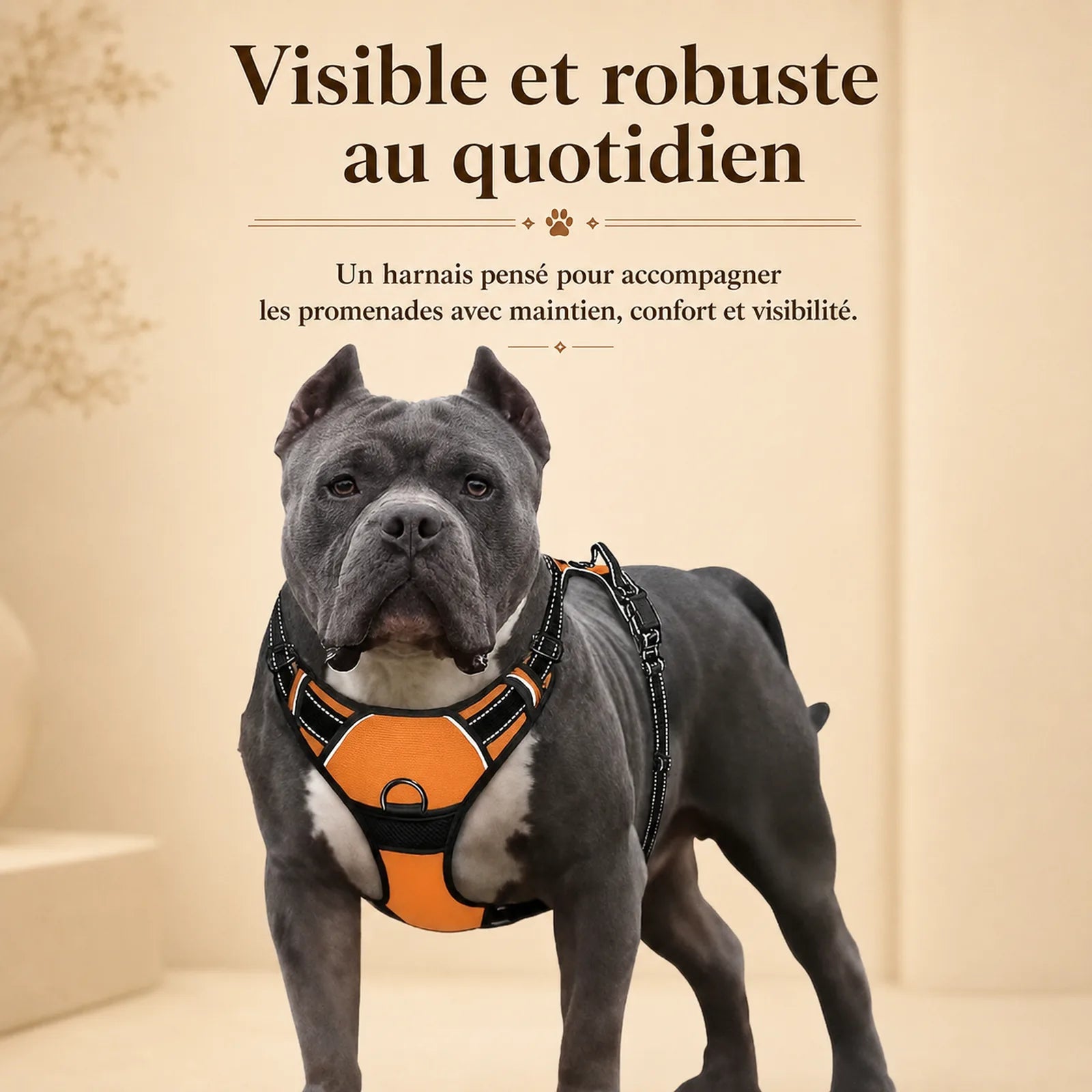 harnais chien reflechissant ajustable lifestyle