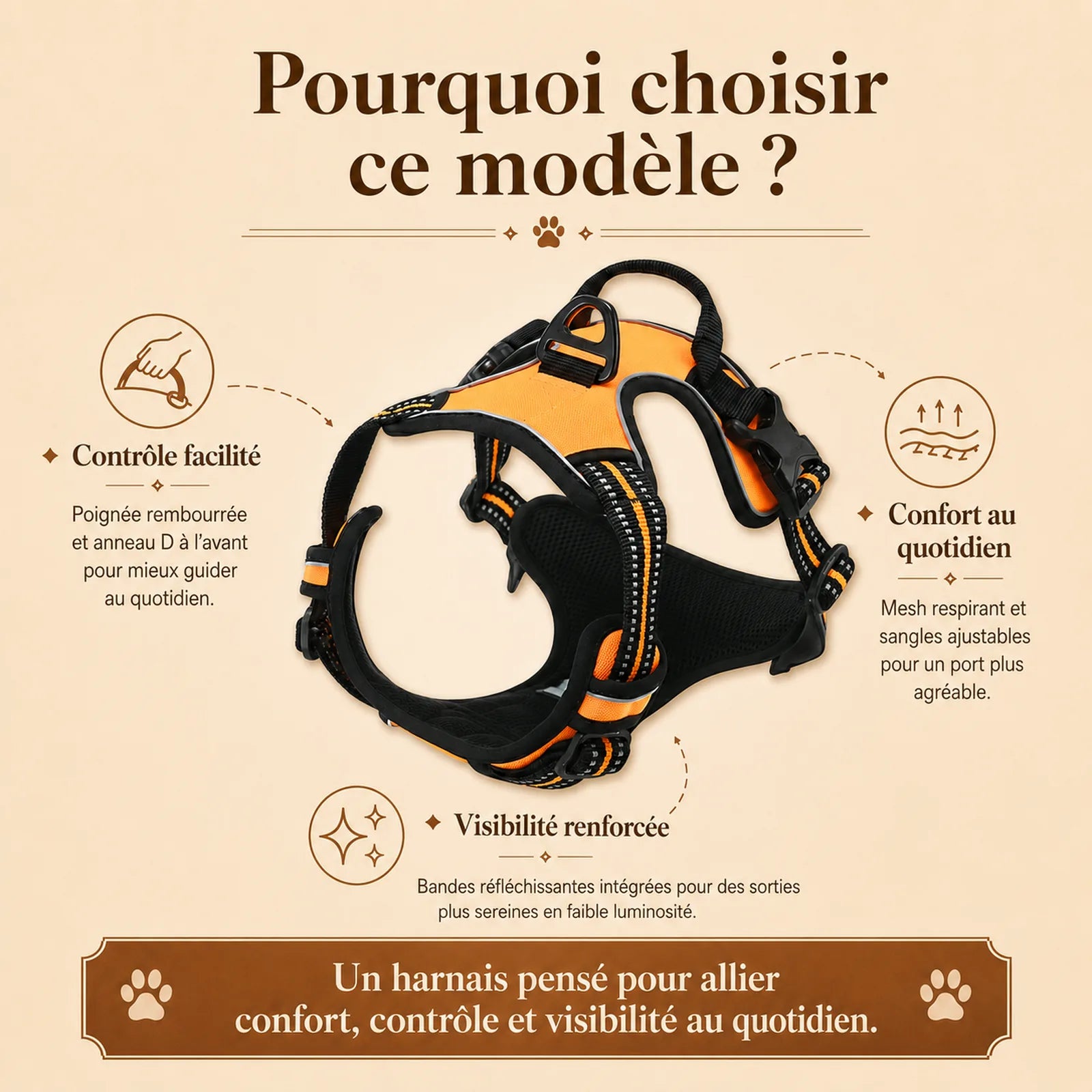 harnais chien reflechissant ajustable pourquoi choisir ce modele