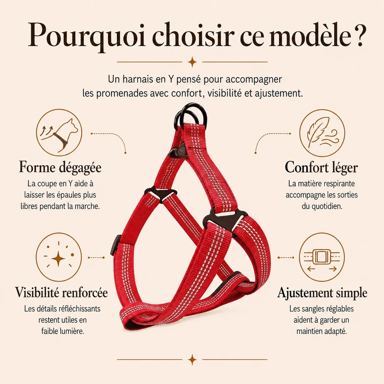 harnais chien rouge pourquoi choisir ce modele