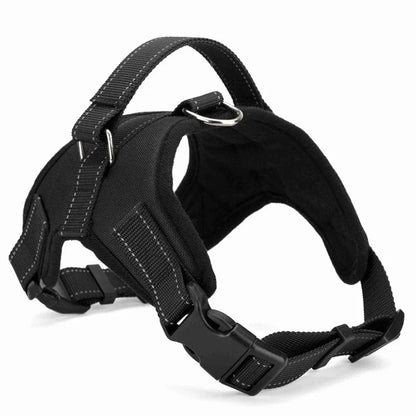 Harnais chiot Maille Respirante coloris noir, vue de profil