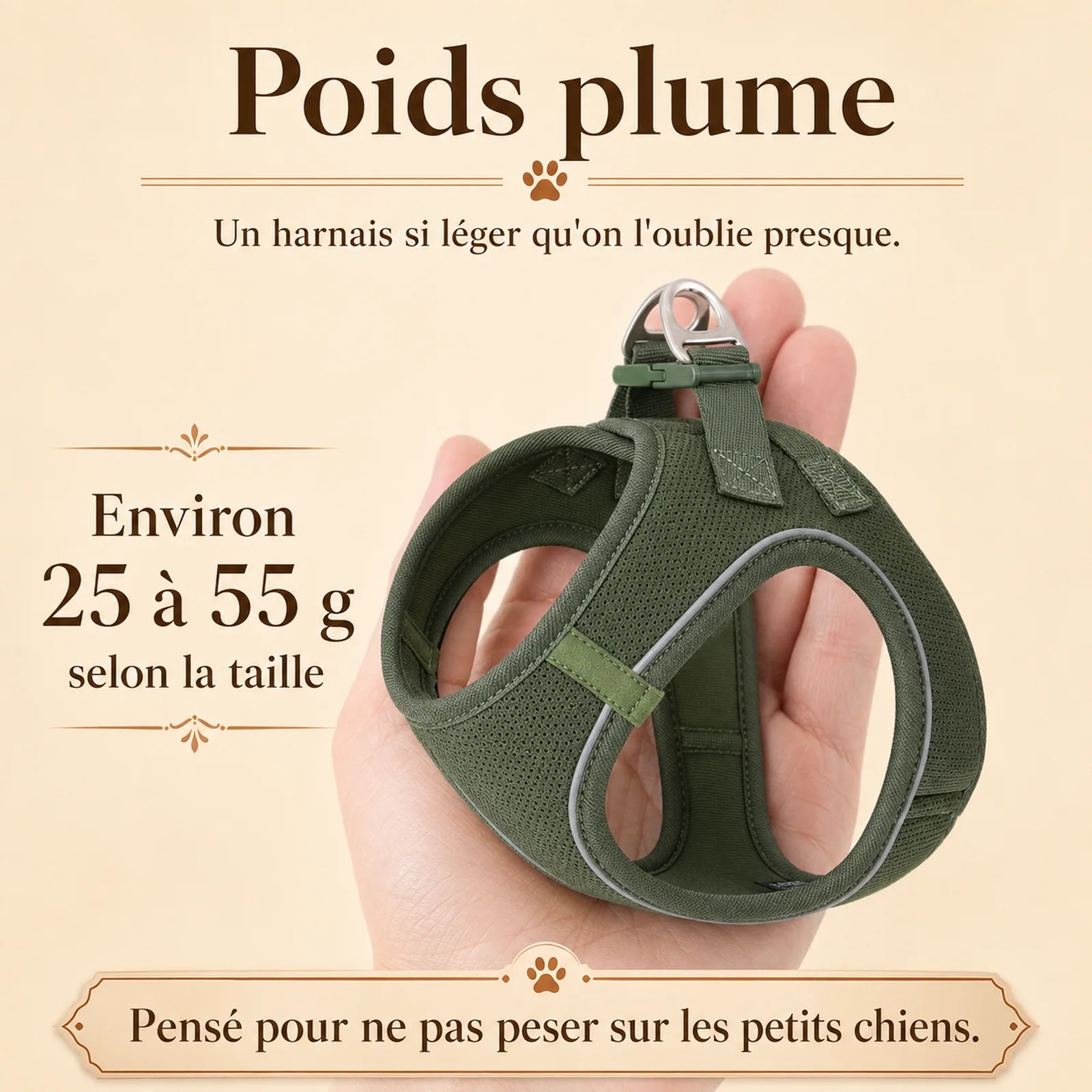 harnais chiot respirant multicolore poids plume