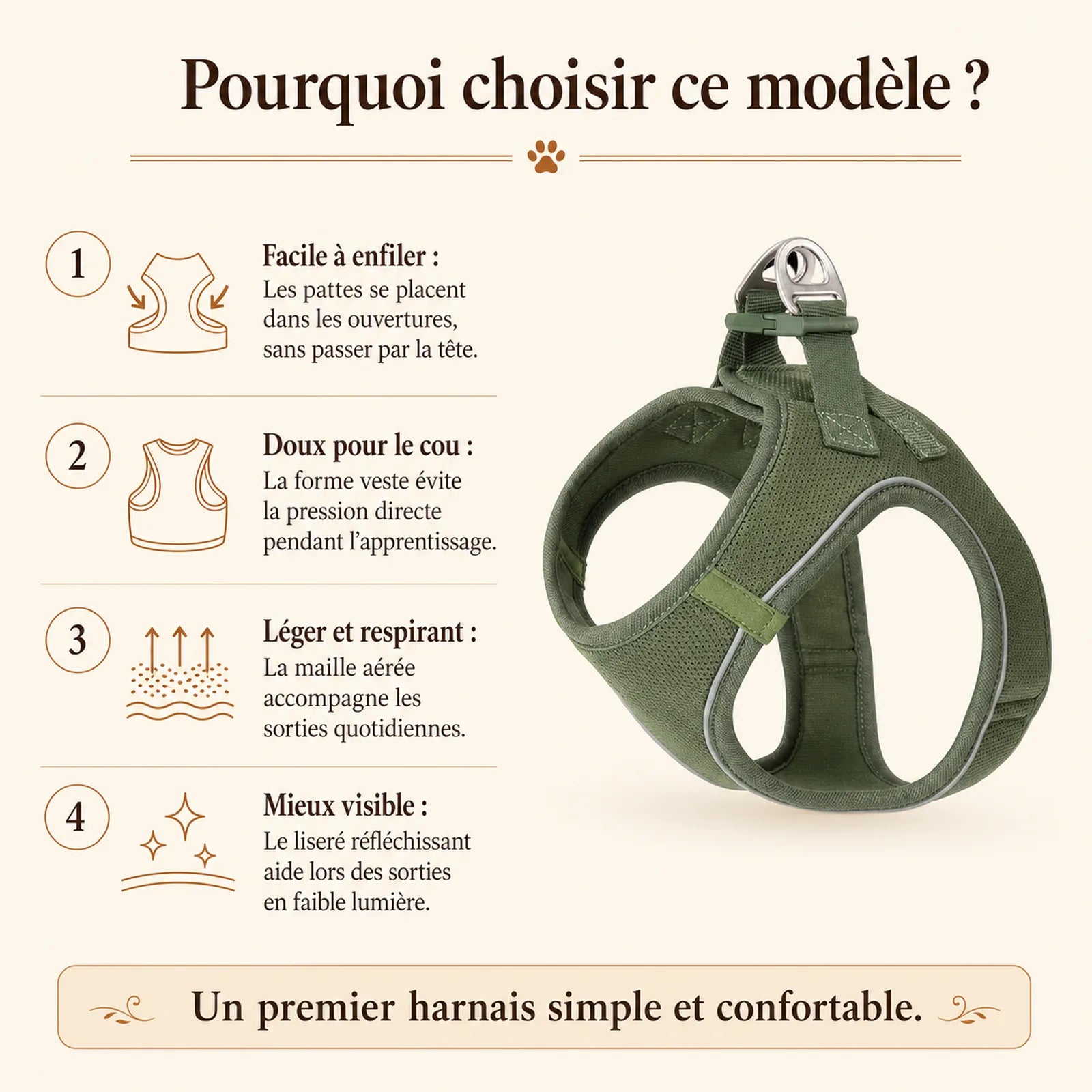 harnais chiot respirant multicolore pourquoi choisir ce modele