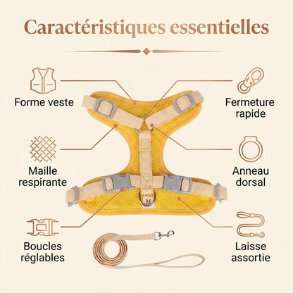 Harnais Chiot Veste Respirante - caracteristiques essentielles