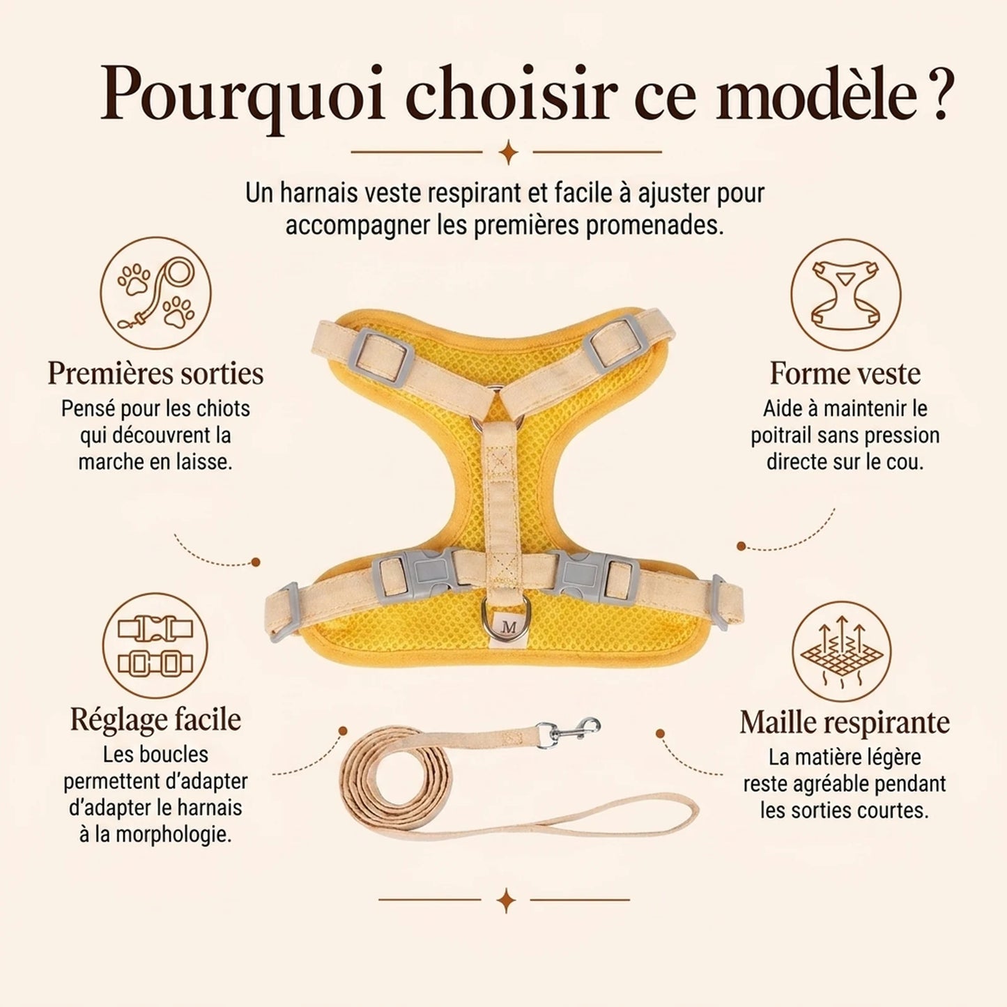 Harnais Chiot Veste Respirante - pourquoi choisir ce modele