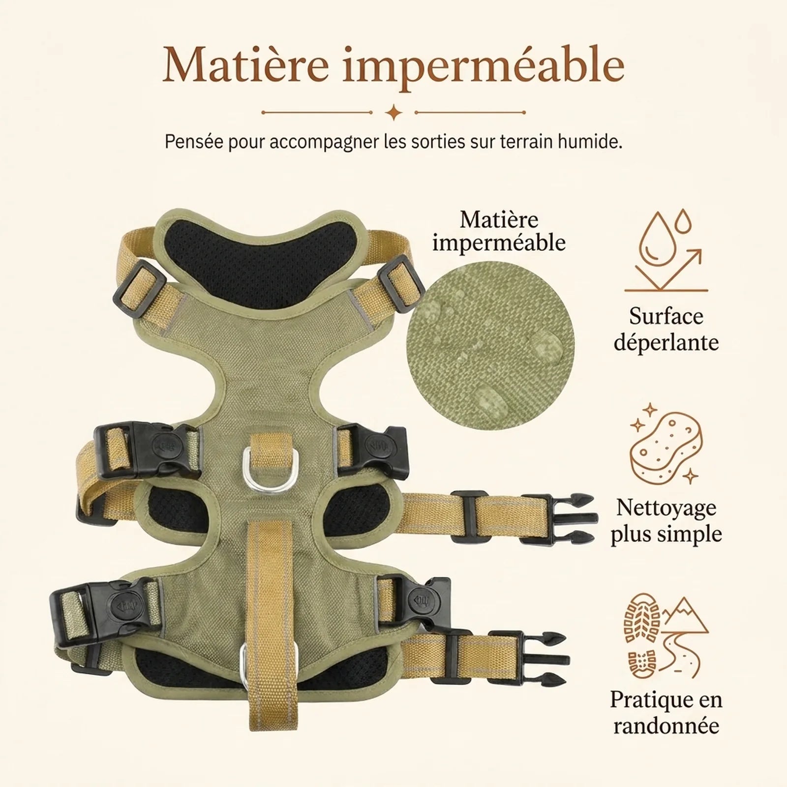 Harnais Randonnee Impermeable - detail impermeable v2