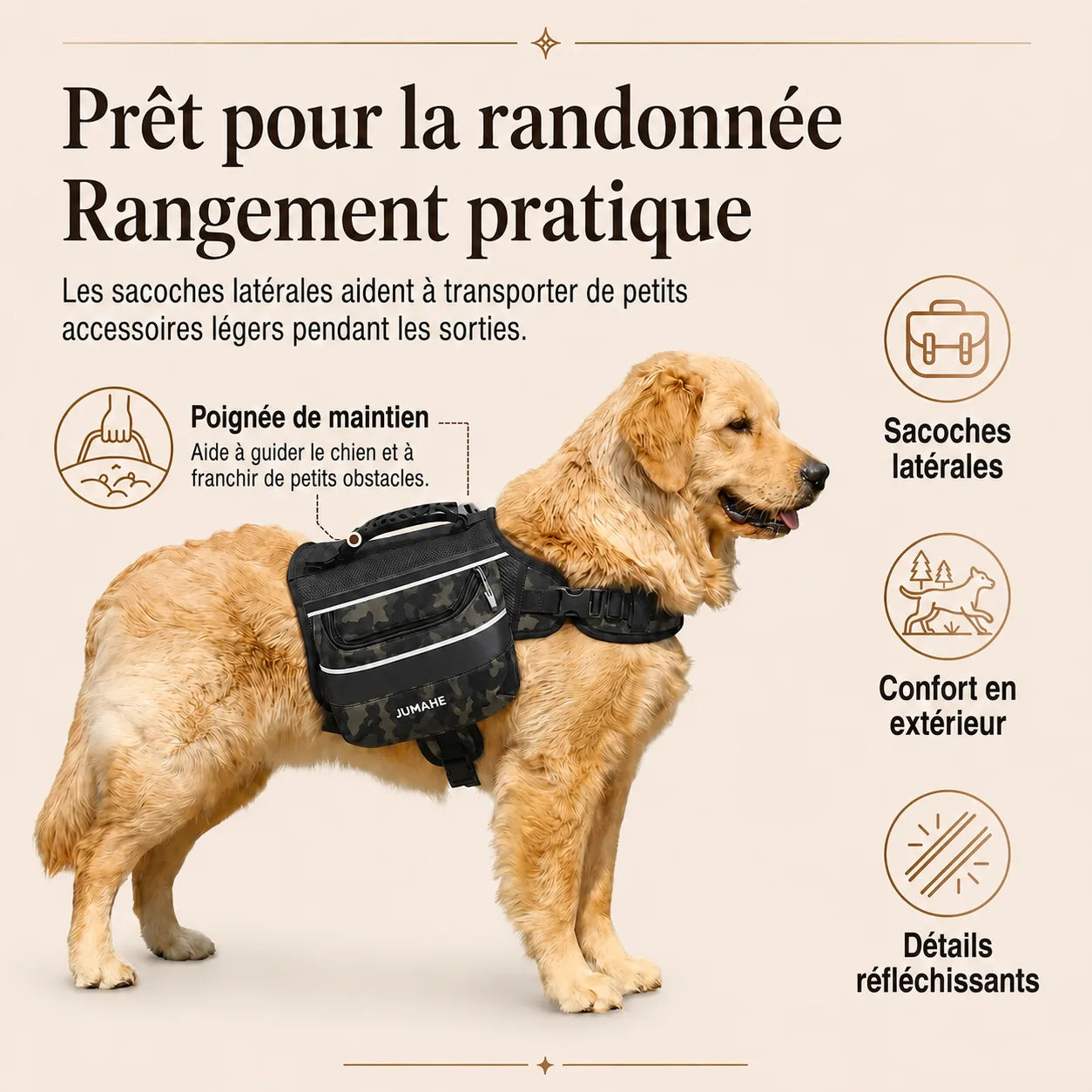 Harnais Randonnée Sacoche Camouflage