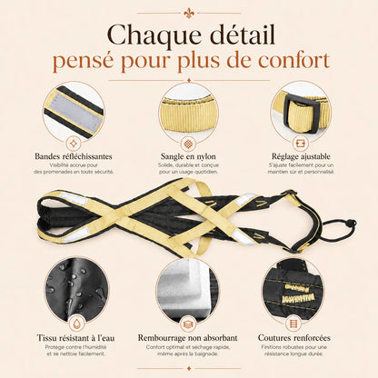 Harnais Canicross Réfléchissant Jaune