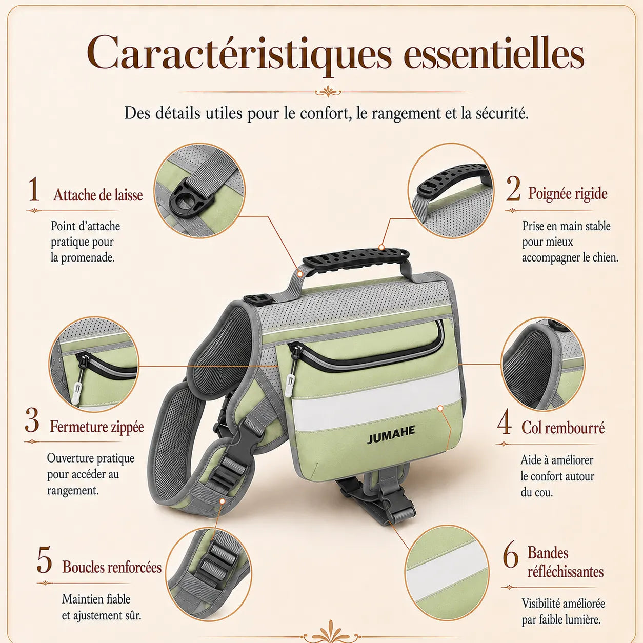 Harnais Randonnée Sacoche Vert