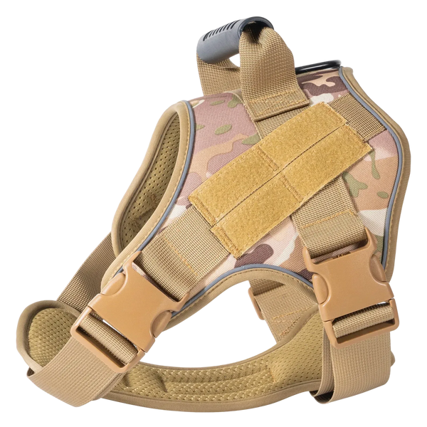 Harnais Tactique Chien Coloré, motif camouflage