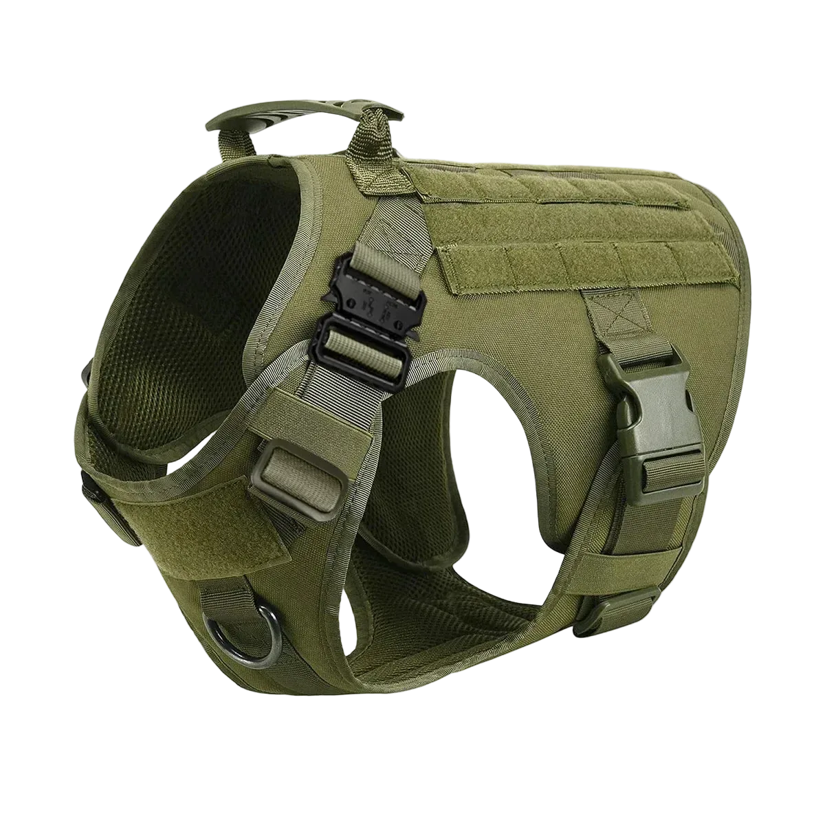 Harnais Tactique Chien Molle coloris vert olive