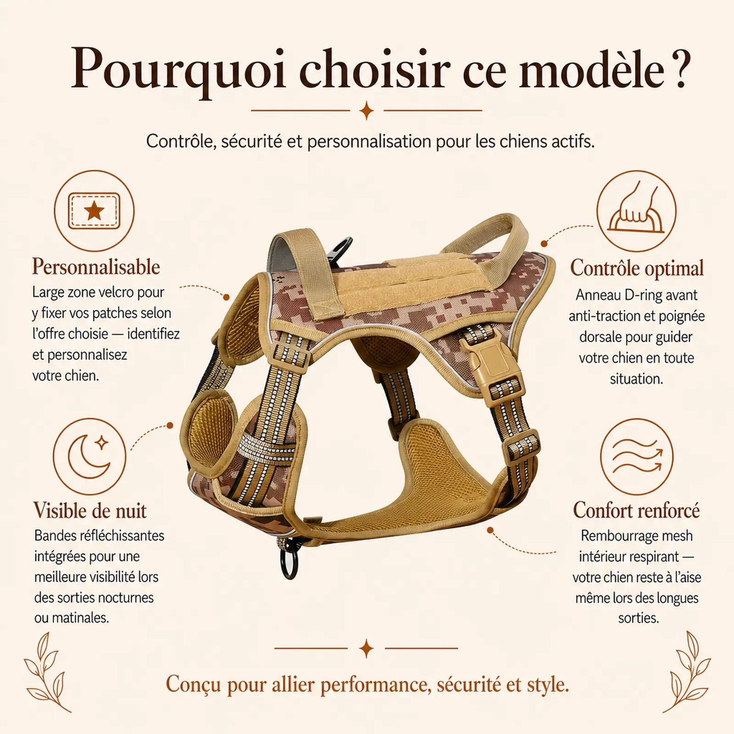 Harnais tactique chien patchs - pourquoi choisir ce modele