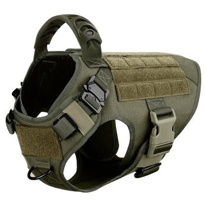 Harnais Tactique Chien Pochettes coloris vert olive