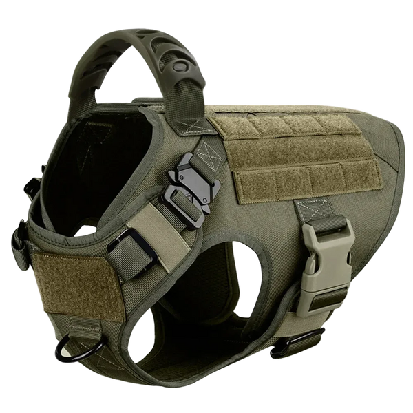Harnais Tactique Chien Pochettes coloris vert olive