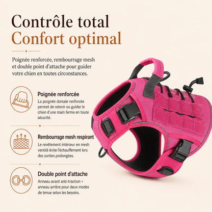 Harnais tactique chien reflechissant - performance et confort