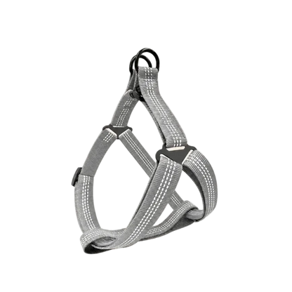 Harnais pour chien gris réglable et confortable
