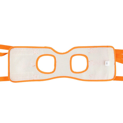 Sangle chien handicapé arrière, vue à plat avec les deux ouvertures