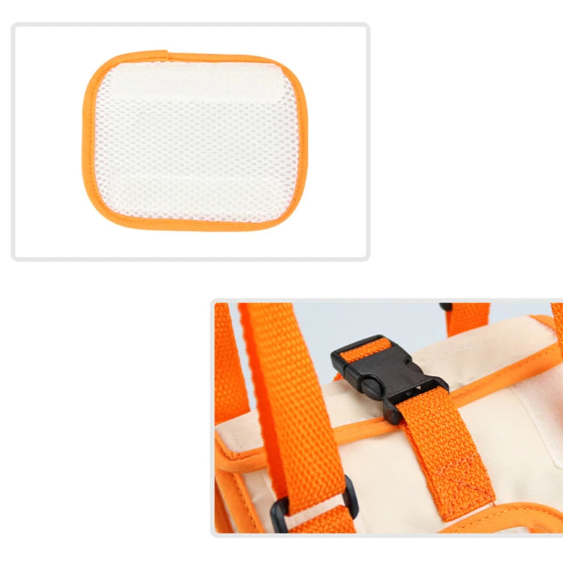 Sangle chien handicapé arrière, détail de la boucle et du rembourrage