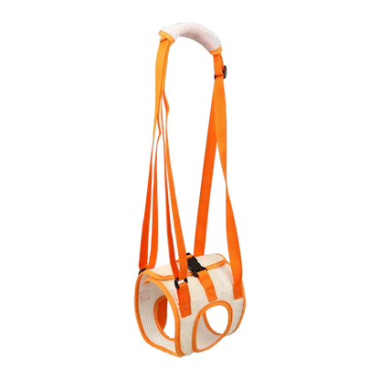 Sangle chien handicapé arrière, coloris orange et blanc