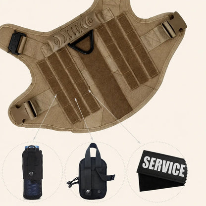 Harnais Tactique Chien Entraînement - Accessoires MOLLE