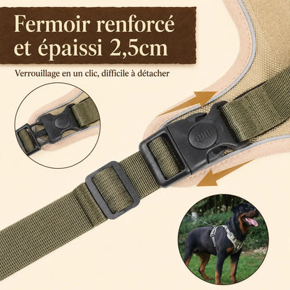 Harnais Tactique Chien Oxford - Fermoir renforcé
